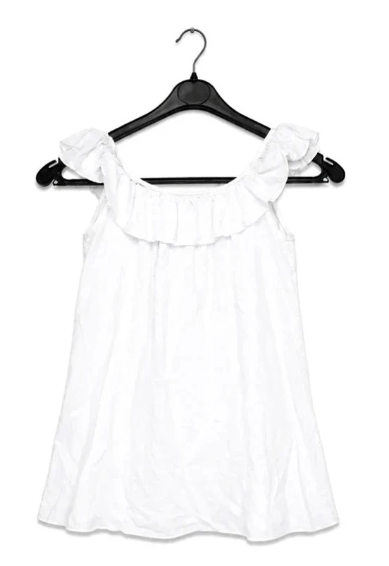 Premaman white dress 8 years – lightweight with ruffles – photo 3